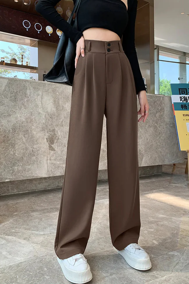 Ceylan Women's High Waist Wide Leg Trousers Pleated Fit - Image 8