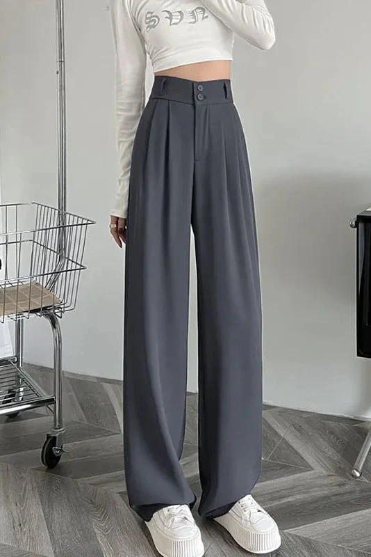 Ceylan Women's High Waist Wide Leg Trousers Pleated Fit - Image 9