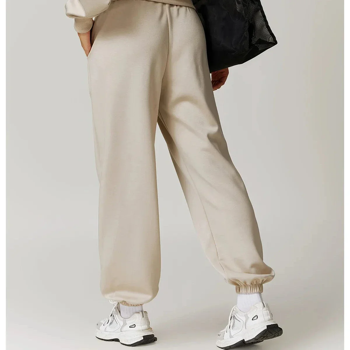 Ceylan Women's High Waisted Joggers Relaxed Fit Pockets - Image 12