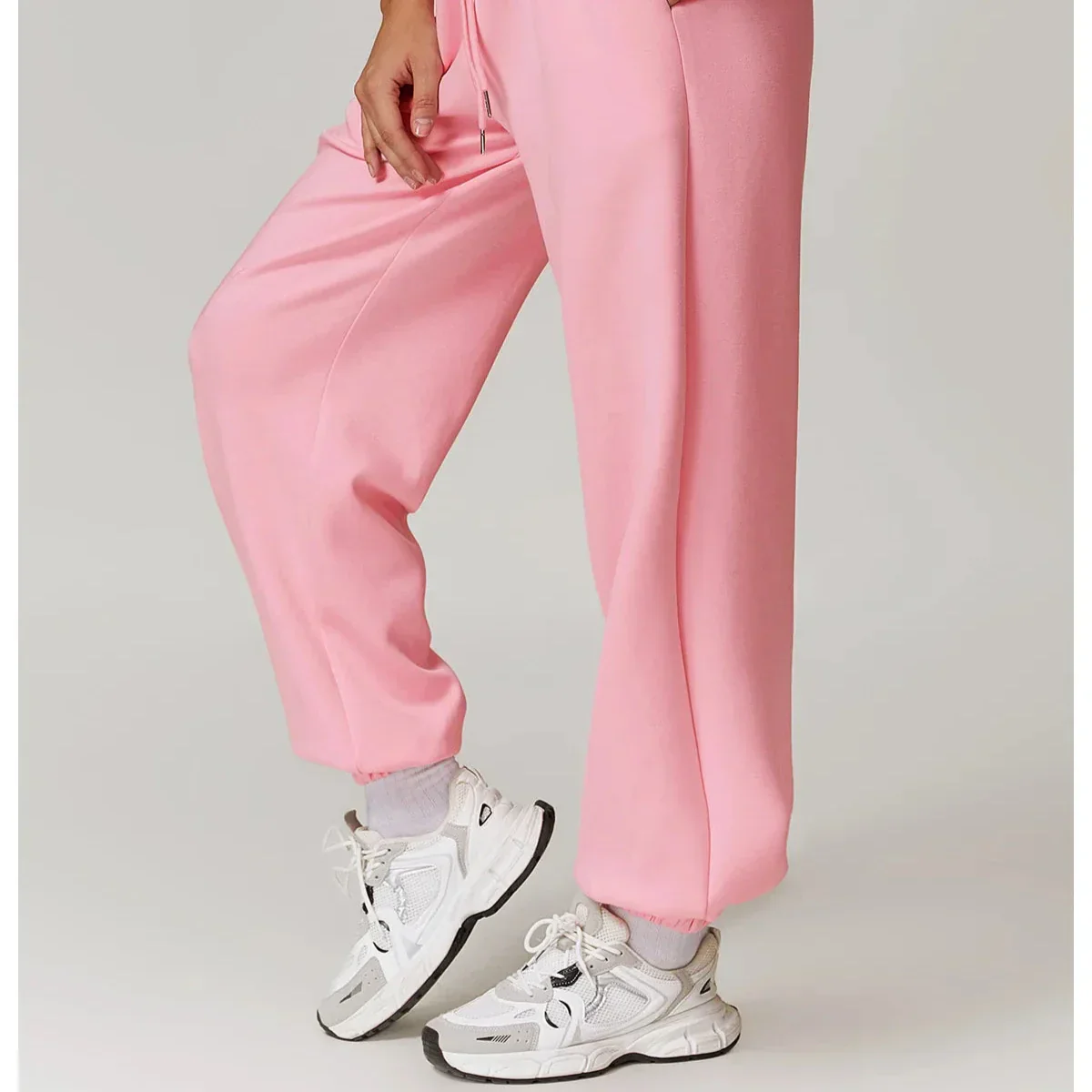 Ceylan Women's High Waisted Joggers Relaxed Fit Pockets - Image 13