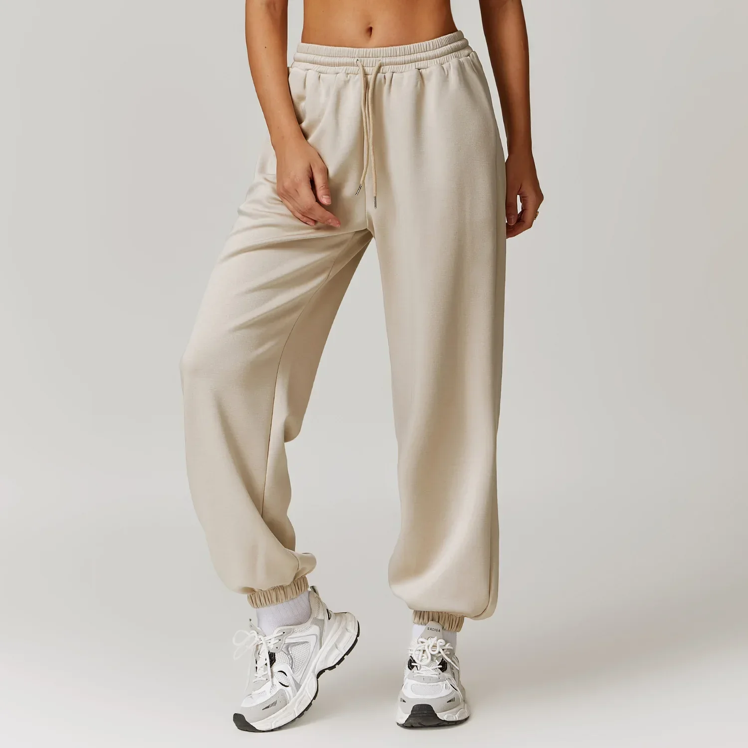 Ceylan Women's High Waisted Joggers Relaxed Fit Pockets - Image 4