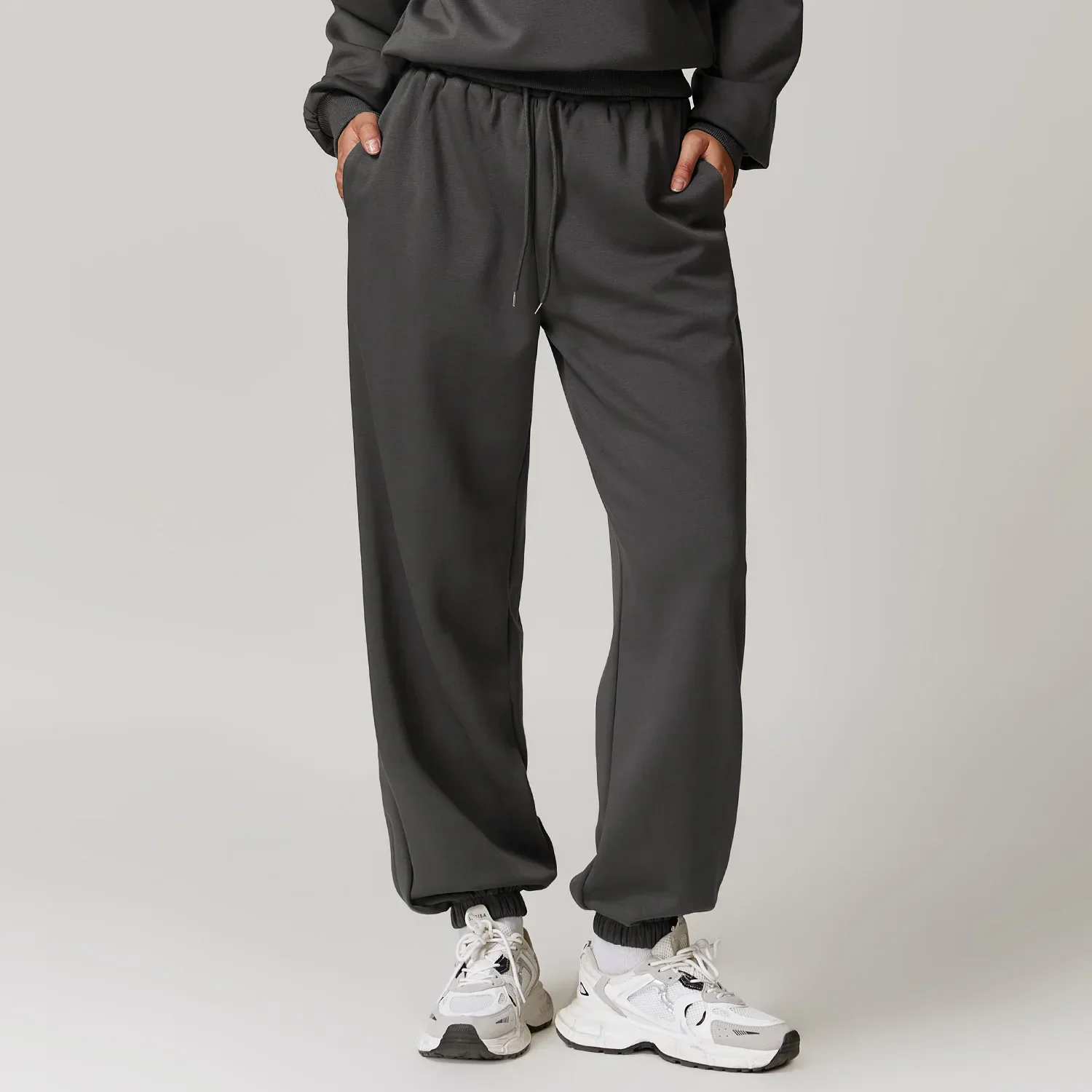 Ceylan Women's High Waisted Joggers Relaxed Fit Pockets - Image 5