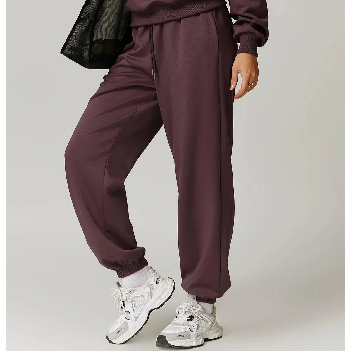 Ceylan Women's High Waisted Joggers Relaxed Fit Pockets - Image 8