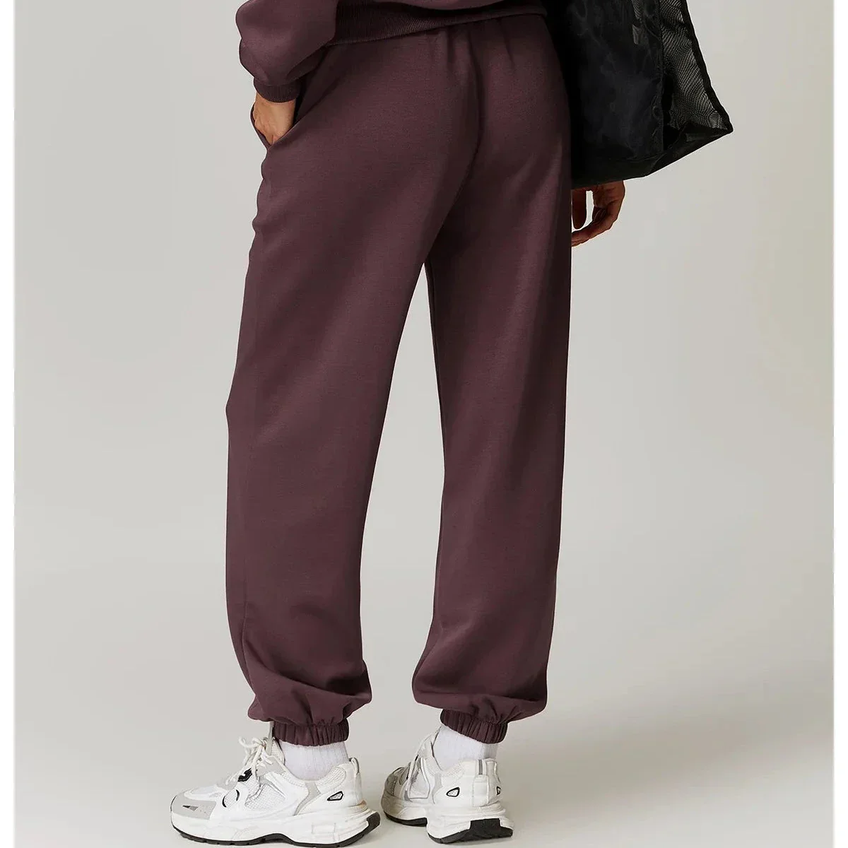Ceylan Women's High Waisted Joggers Relaxed Fit Pockets - Image 9