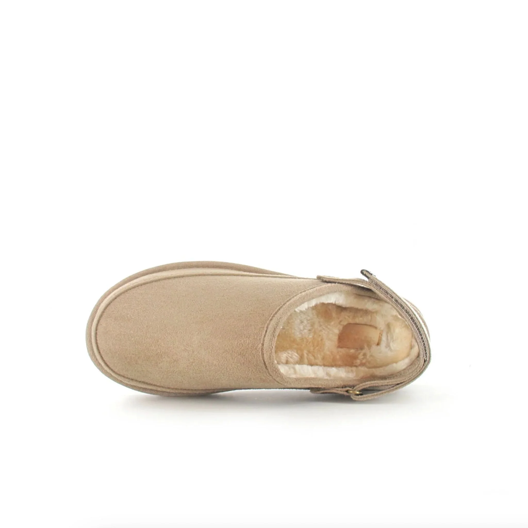 Ceylan Women's Memory Foam Faux Fur Ankle Strap Slippers - Image 14