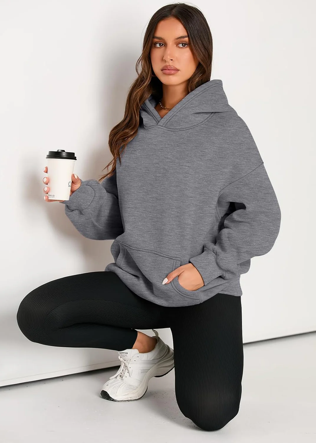 Ceylan Women's Oversized Boyfriend Fleece Hoodie Pullover - Image 10