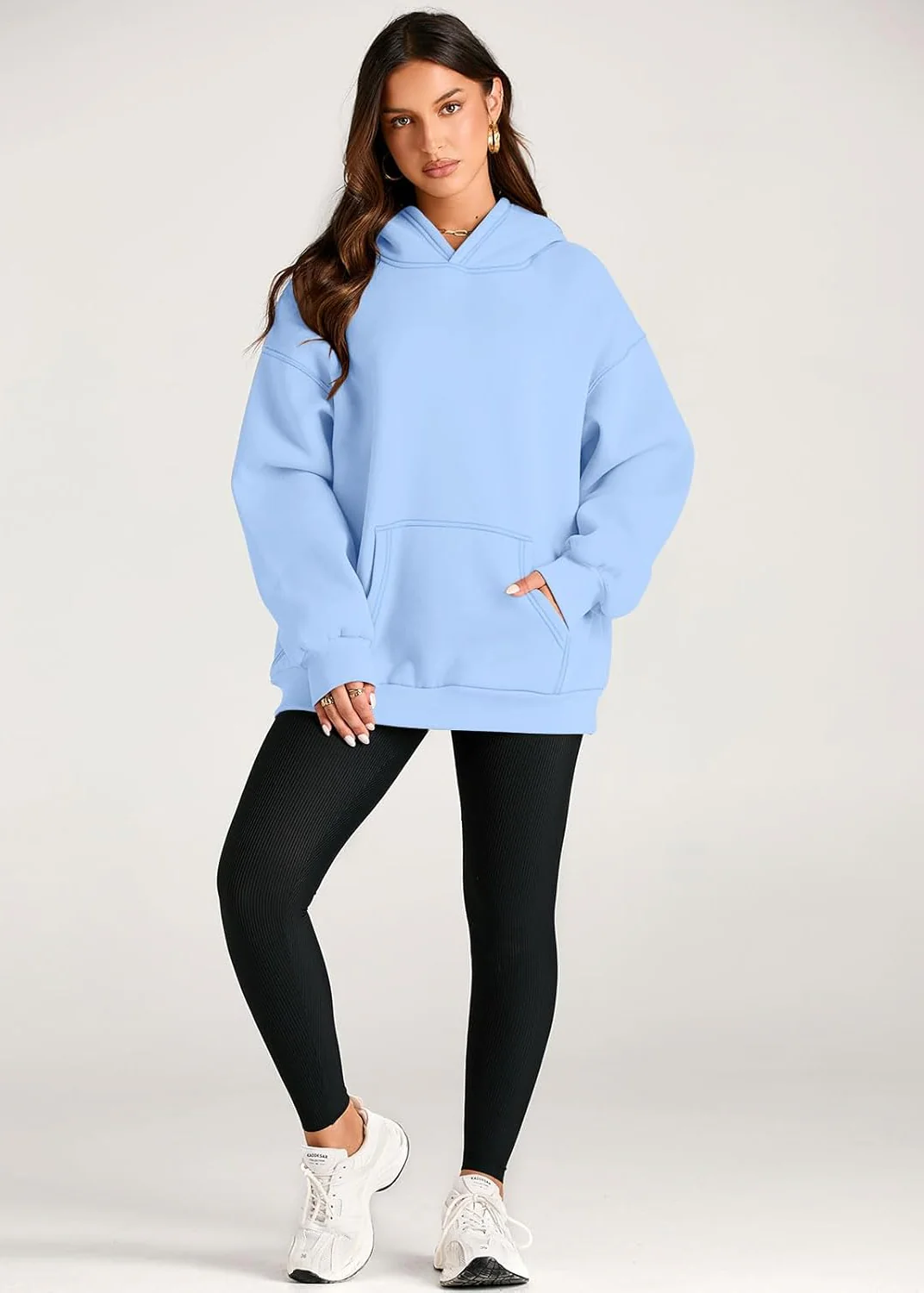 Ceylan Women's Oversized Boyfriend Fleece Hoodie Pullover - Image 13