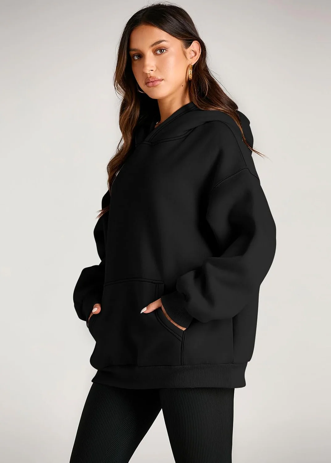 Ceylan Women's Oversized Boyfriend Fleece Hoodie Pullover - Image 7