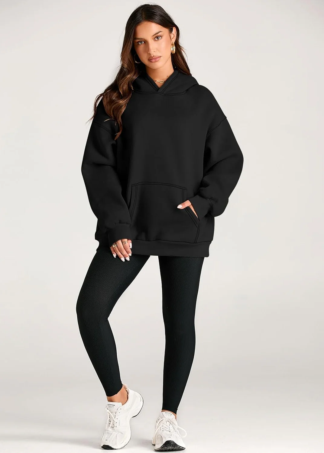Ceylan Women's Oversized Boyfriend Fleece Hoodie Pullover - Image 8