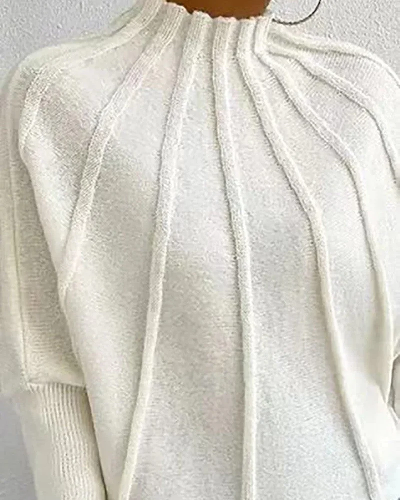 Ceylan Women's Sweater Cropped Textured High Neck Pullover - Image 10