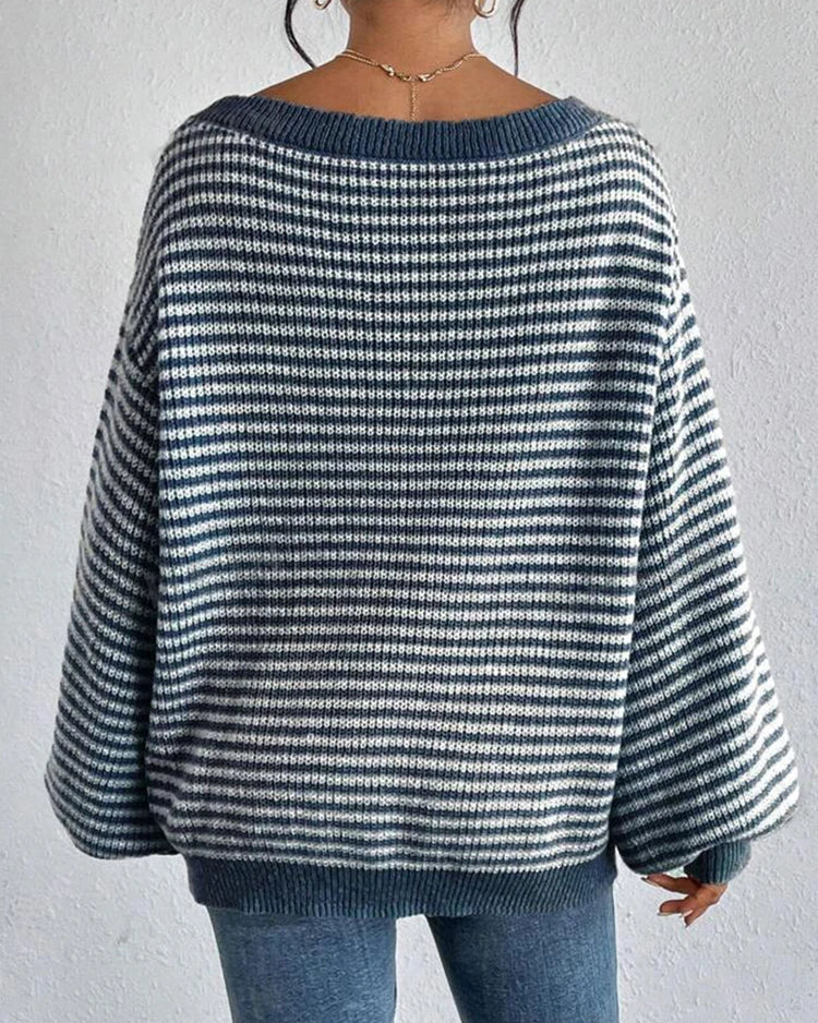 Ceylan Women's Sweater, Off Shoulder Gingham Check - Image 9
