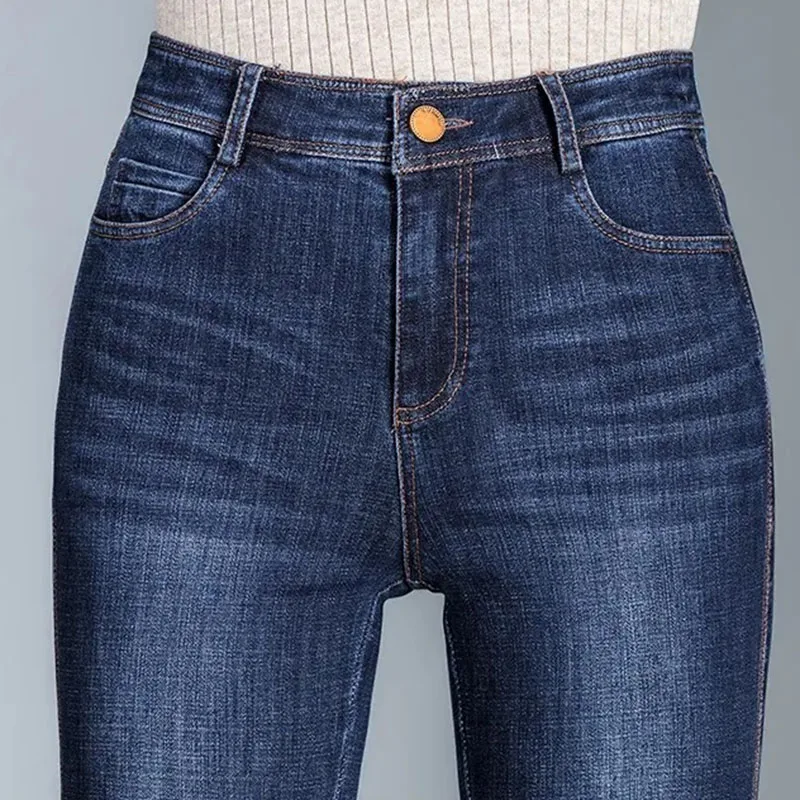 Ceylan Women’s High Waisted Wide Leg Jeans Vintage Flare - Image 12