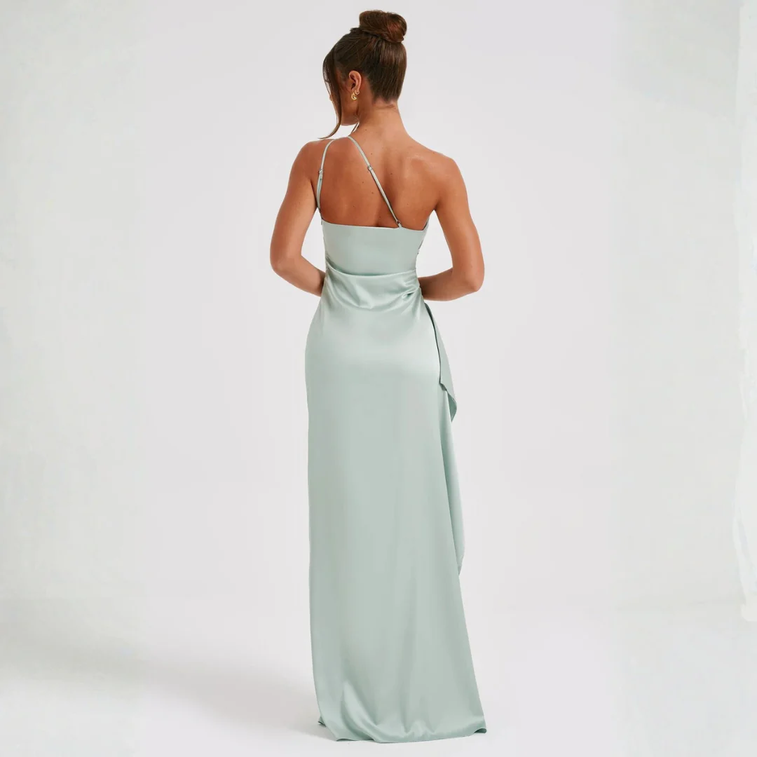 Ceylan Women’s One Shoulder Maxi Dress with High Split - Image 5