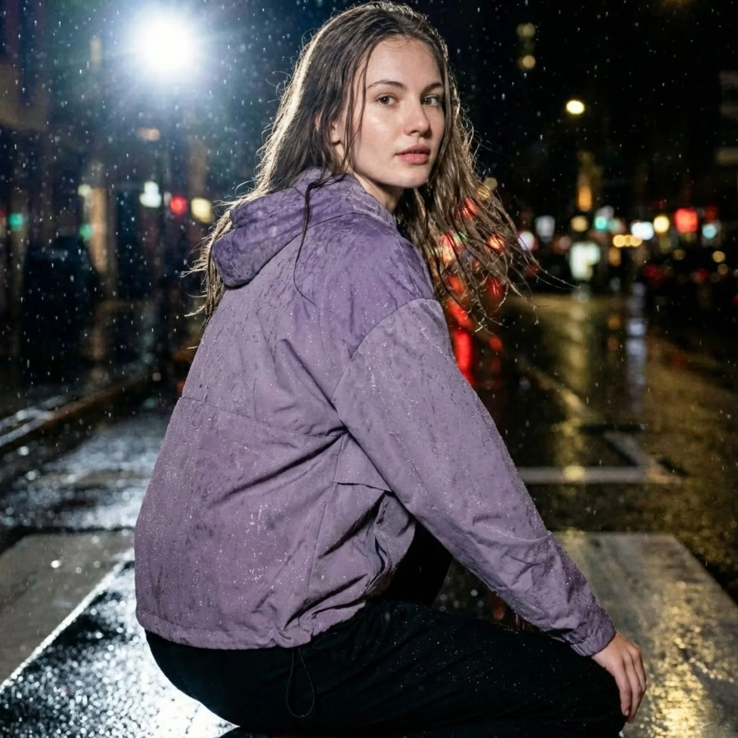 Women¡¯s Oversized Half-Zip Anorak with Front Pouch Pocket - Image 2