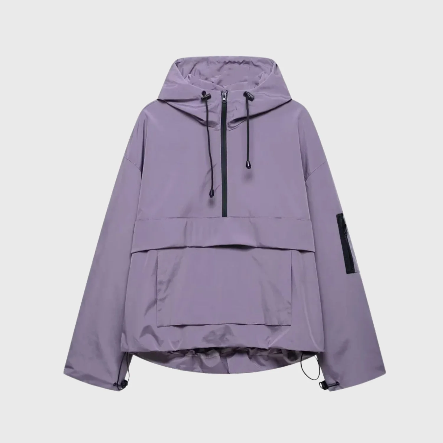 Women¡¯s Oversized Half-Zip Anorak with Front Pouch Pocket - Image 6