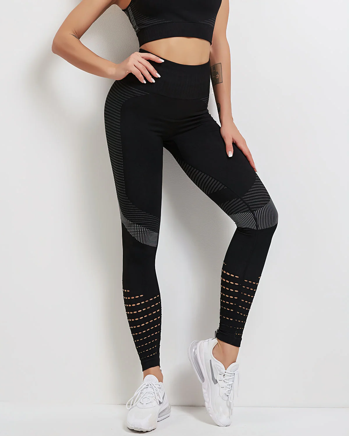 Women’s Seamless Workout Set with High Waist Tummy Control Leggings - Image 5