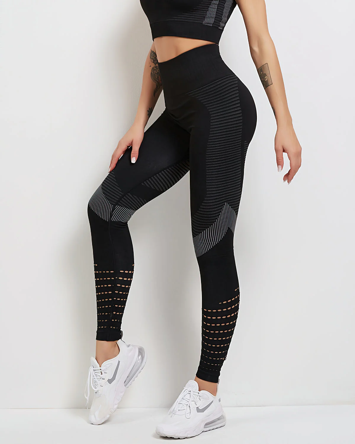 Women’s Seamless Workout Set with High Waist Tummy Control Leggings - Image 6