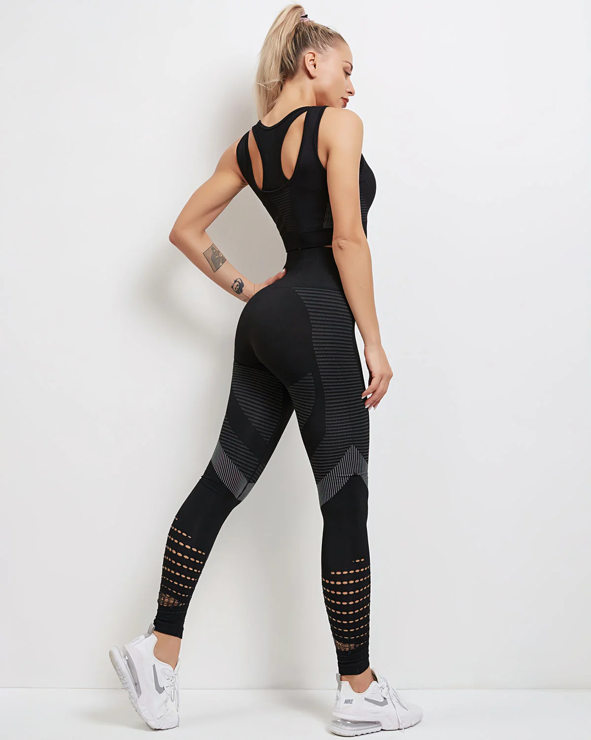 Women’s Seamless Workout Set with High Waist Tummy Control Leggings - Image 8