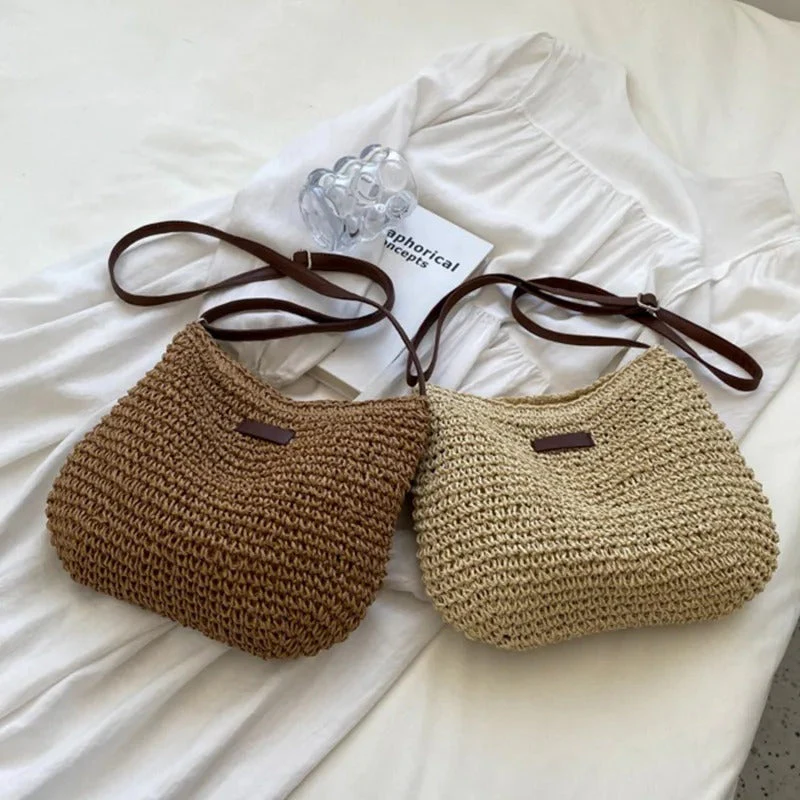 Ceylan Women’s Woven Shoulder Bag Summer Raffia Style - Image 3